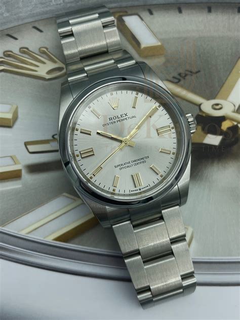 rolex oyster perpetual 36mm silver